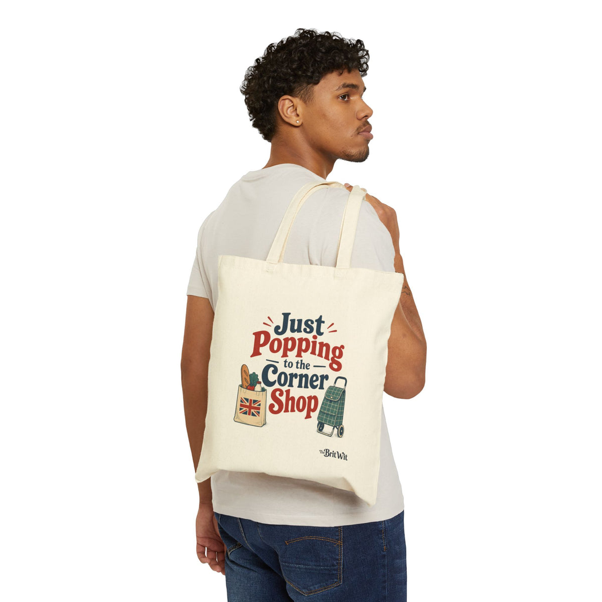 Just Popping to the Corner Shop Canvas Tote Bag